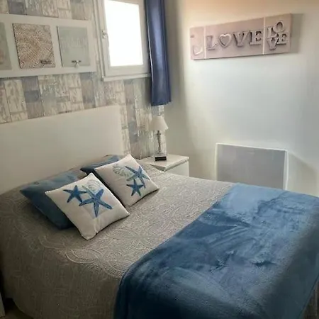 Апартаменти Le Cocon Bleu Superbe T2 Tout Confort Proche Golf Plages Aqualand Et Ile Des Loisirs 1 Place Parking Privative Агд